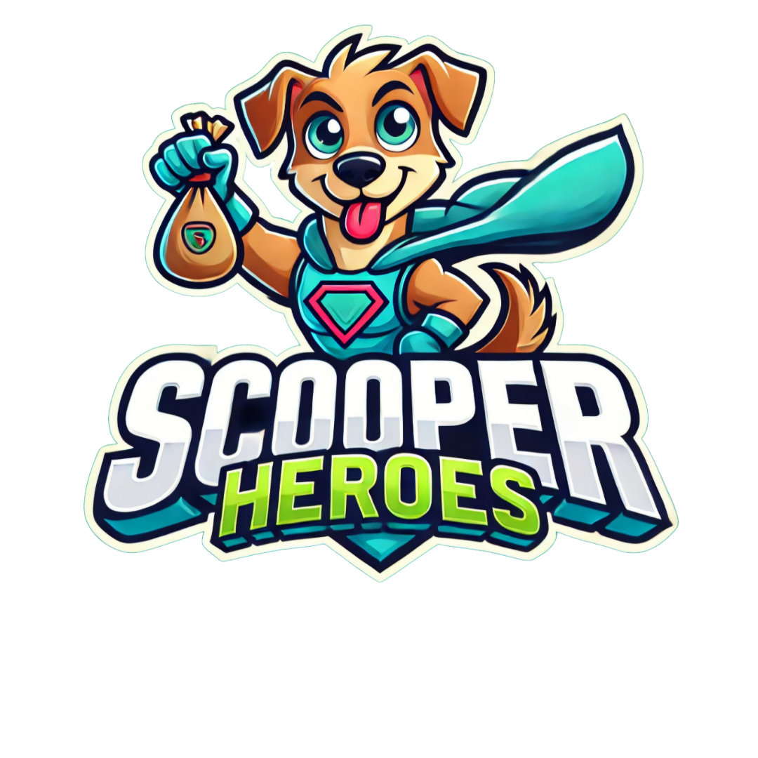 Scooper Heroes dog waste removal services logo