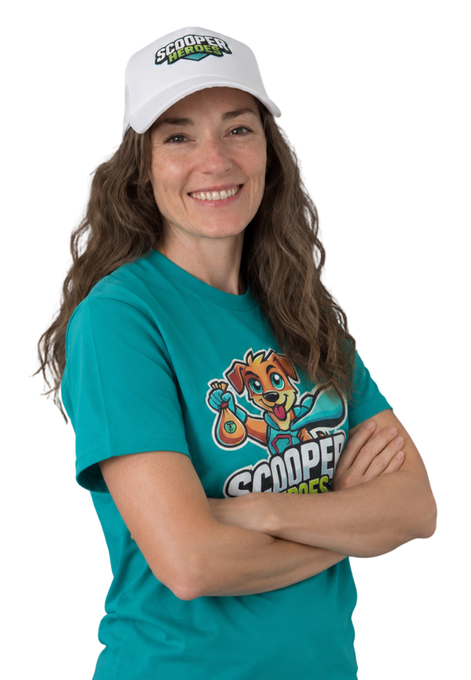 Lindsay from Scooper Heroes facing the camera